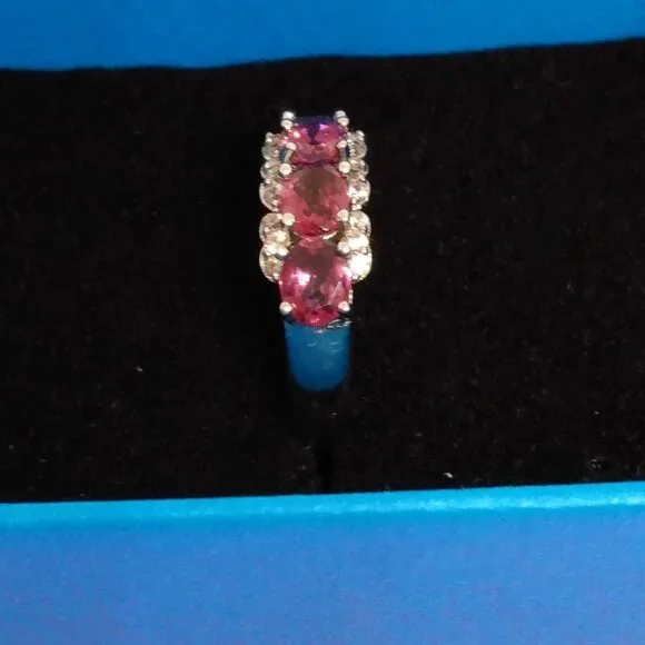 Blush Pink garnet ring size 6 - Picture 5 of 8